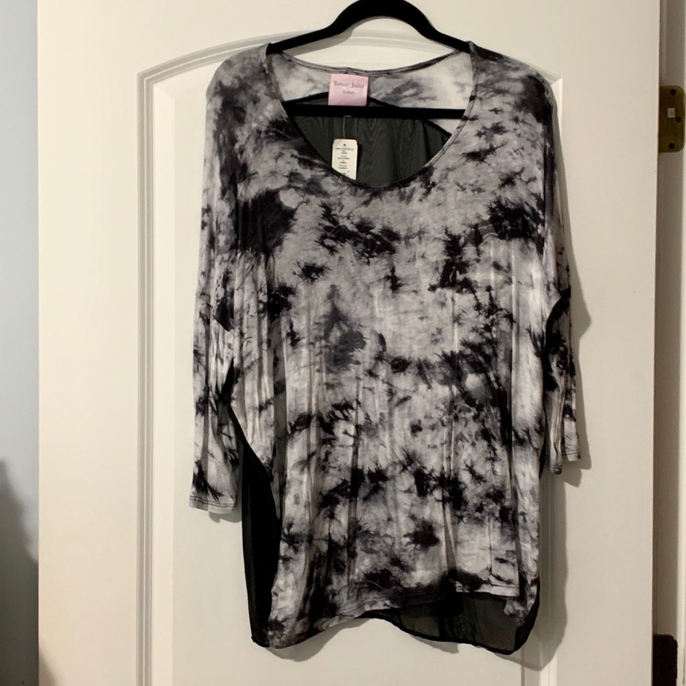 Romeo & Juliet Couture Black Tie Dye Shirt